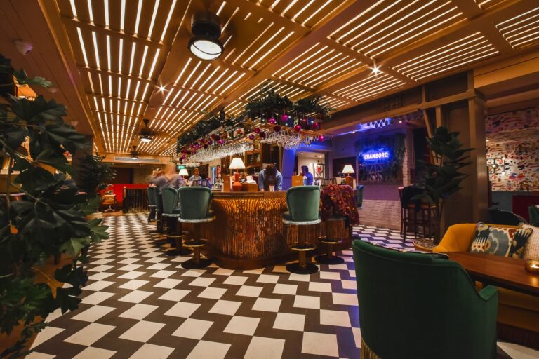 copper blossom bar area and interior